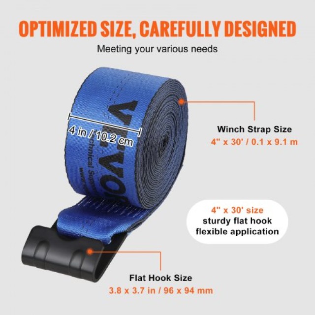 Σετ Ιμάντες VEVOR 4 x 30, 6000 lbs, Μπλε (10 Τεμ)  PGJPDLS4INCH3LGJKV0