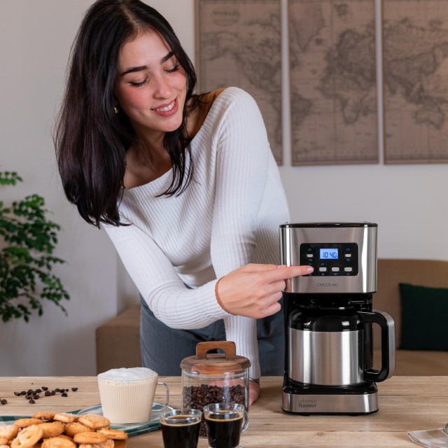 CECOTEC  Καφετιέρα Φίλτρου Coffee 66 Drop & Thermo Time, Ανοξείδωτη, Χωρητικότητα έως 10 Φλιτζάνια  CEC-00274