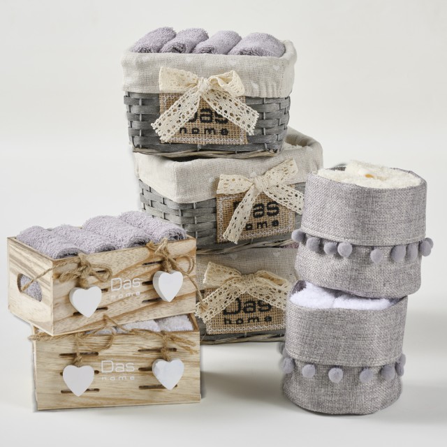 DAS HOME Σετ Πετσέτες 4Τεμαχίων Soft 4005 Γκρι 530708004005