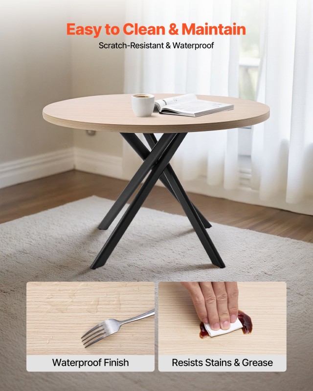 VEVOR Σύγχρονο Σετ Τραπεζαρίας 5 Τεμαχίων - Ροτόντα 45 ιντσών με 4 ...