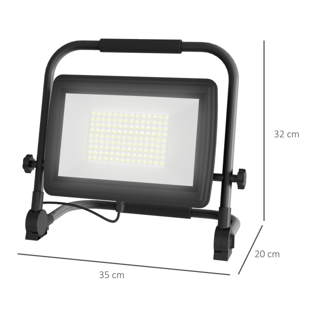 HOMCOM  Φωτιστικό LED Εργασίας 6500K με Περιστρεφόμενη Κεφαλή και Ρ...