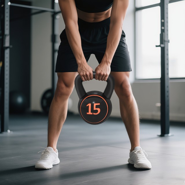 SPORTNOW Σετ 3 Κettlebell 2,2 kg, 4,5 kg και 6,8 kg με Επίπεδη Βάση...