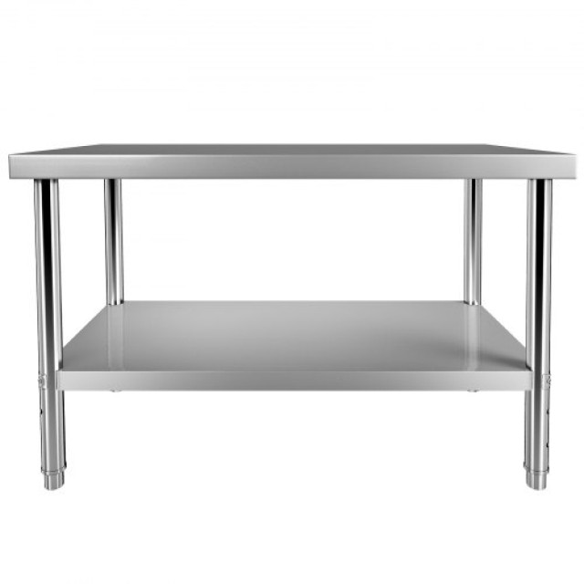 Τραπέζι Προετοιμασίας VEVOR Ανοξείδωτο 48x24x34, 550lbs, Ρυθμιζόμενο Ράφι  J48X24X34INCH8E3UV0