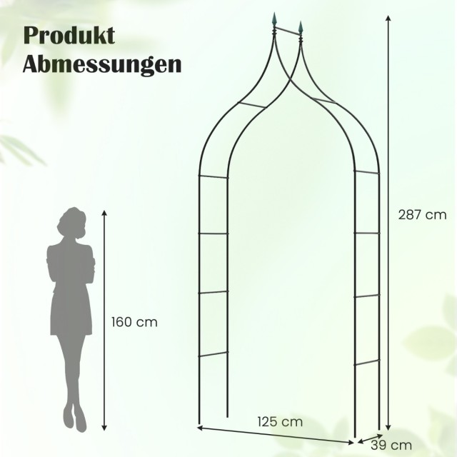 Costway Τοξωτή Καμάρα Μεταλλική Κήπου σε γοτθικό στυλ Αψίδα Πύλης Π... Costway Τοξωτή Καμάρα Μεταλλική Κήπου σε γοτθικό στυλ Αψίδα Πύλης Π...