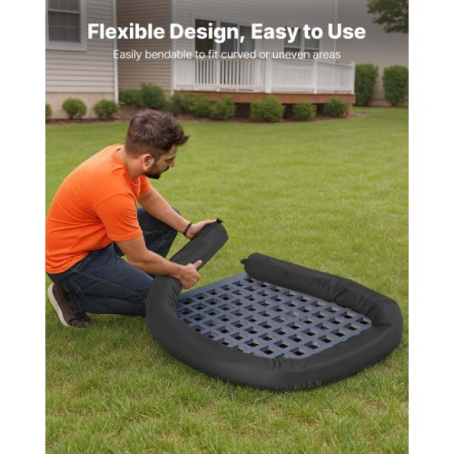 VEVOR Σετ 4 Αποστραγγιστικά Κάλτσας Ιζημάτων 5in x 10ft για Έλεγχο ...