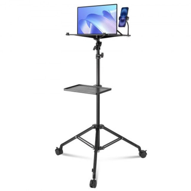 VEVOR  Βάση Προβολέα με Ρόδες & Βάση Laptop, Ύψος 31.3-67.3 SJJSTYYZJSTP3861GV0