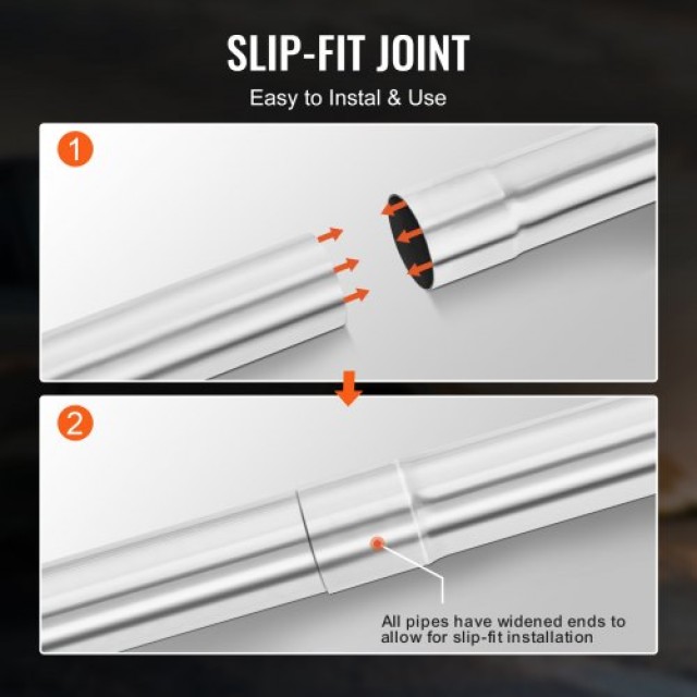 VEVOR  Κιτ Εξάτμισης 16 Τεμαχίων με Σύνδεση Slip-Fit  DZPQGTJ16PCSWRBW6V0