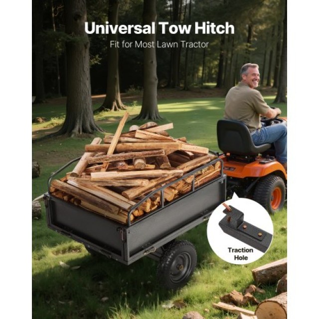 VEVOR Καρότσι Χάλυβα 10 Κυβ. Πόδια 500LB για ATV/UTV Τρέιλερ Βαρύ Κ...