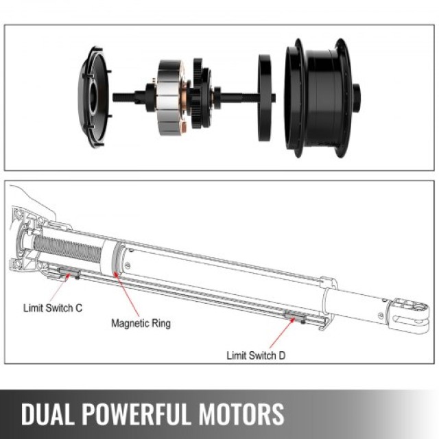Αυτόματος Ανοιγόμενος Γκαραζόπορτας VEVOR 457 mm  LBKMJ850B2G130201V2