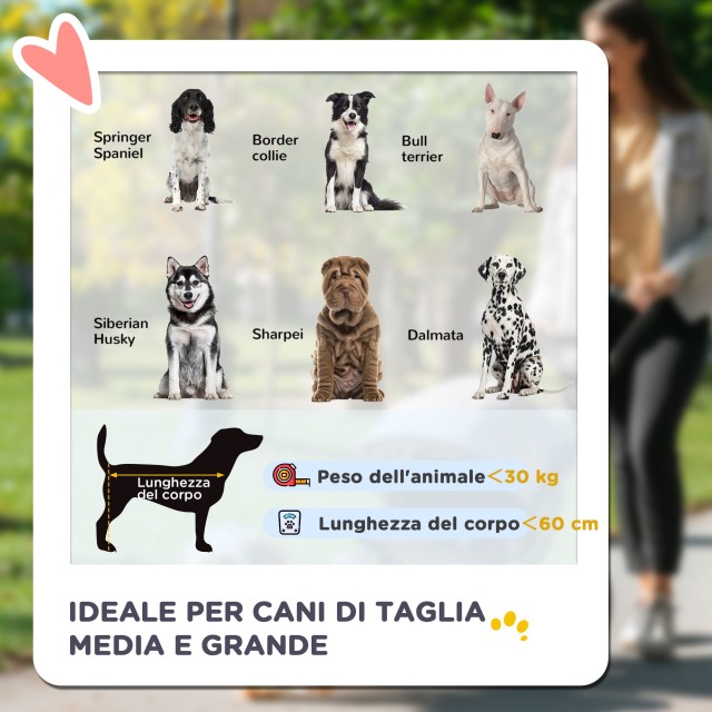 PawHut Πτυσσόμενο καροτσάκι για σκύλους με φερμουάρ εισόδους και παράθυρα με δίχτυ, 112x65x100 εκ., Σκούρο Γκρι και Μαύρο D00-167V01GY