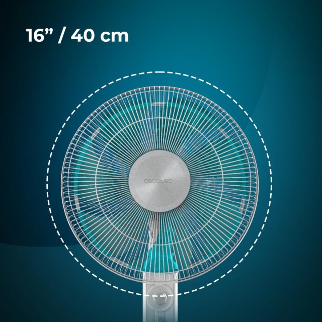 Ανεμιστήρας Δαπέδου 70W με 4 Ταχύτητες, Χρονοδιακόπτη, Αυτόματη Περιστροφή & Ύψος έως 130 cm Λευκό CEC-08300 Cecotec