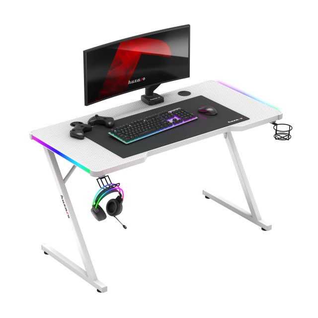 Huzaro Γραφείο Hero 2.5 Λευκό RGB 140x75x75 εκ. 5903796014709
