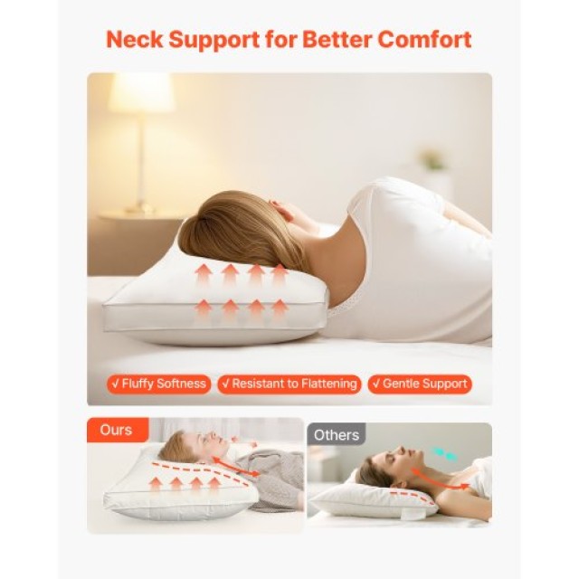 VEVOR Δύο Μαξιλάρια Ξενοδοχειακής Ποιότητας King Size με 90% Πουπου... VEVOR Δύο Μαξιλάρια Ξενοδοχειακής Ποιότητας King Size με 90% Πουπου...