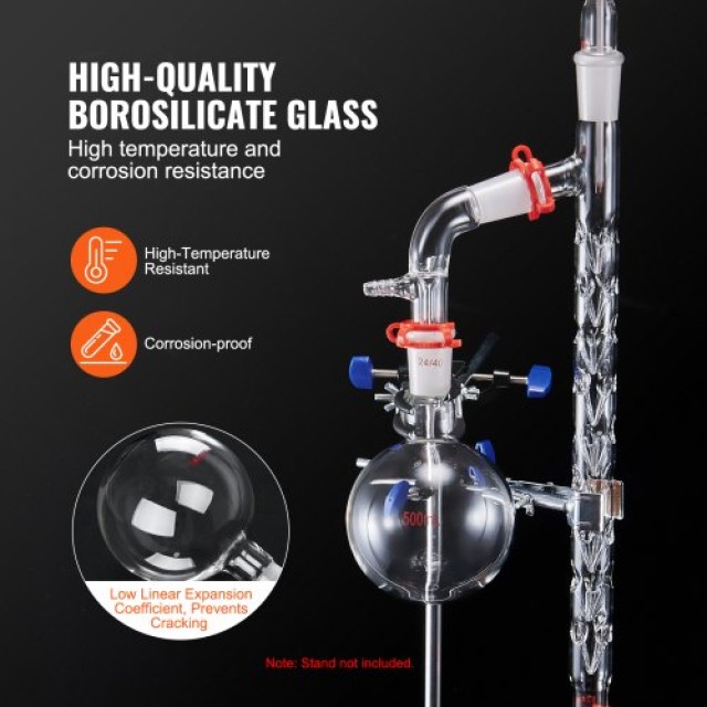 Σετ Αποστακτήρα VEVOR 1000ml με Γυάλινα Σκεύη 14 τεμαχίων  SYSZLTJJPWW1G637BV0