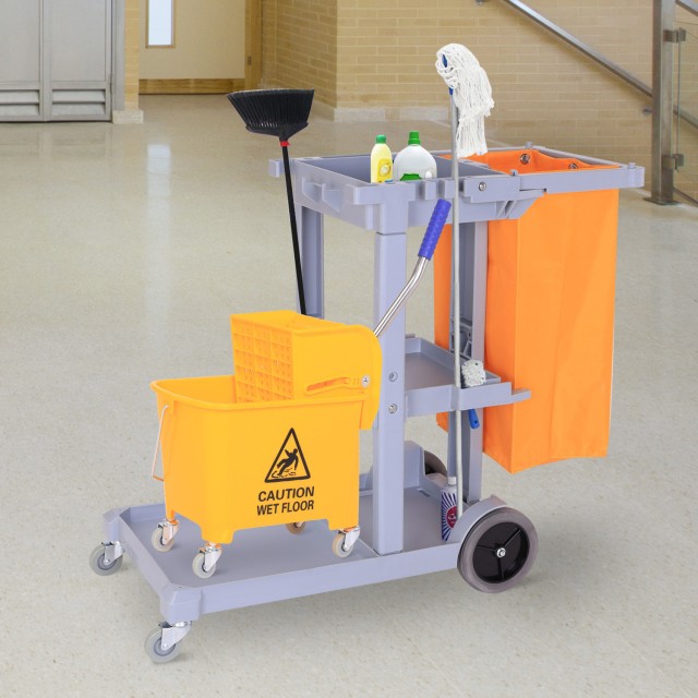 Homcom Professional Cleaning Cart with 100 Liter Bag 113 x 50,5 x 96,5cm 720-004