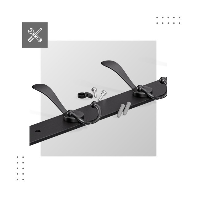 MarkAdler Κρεμάστρα Τοίχου με 15 Άγκιστρα 180  x 50 cm Host 1.3, Μα...