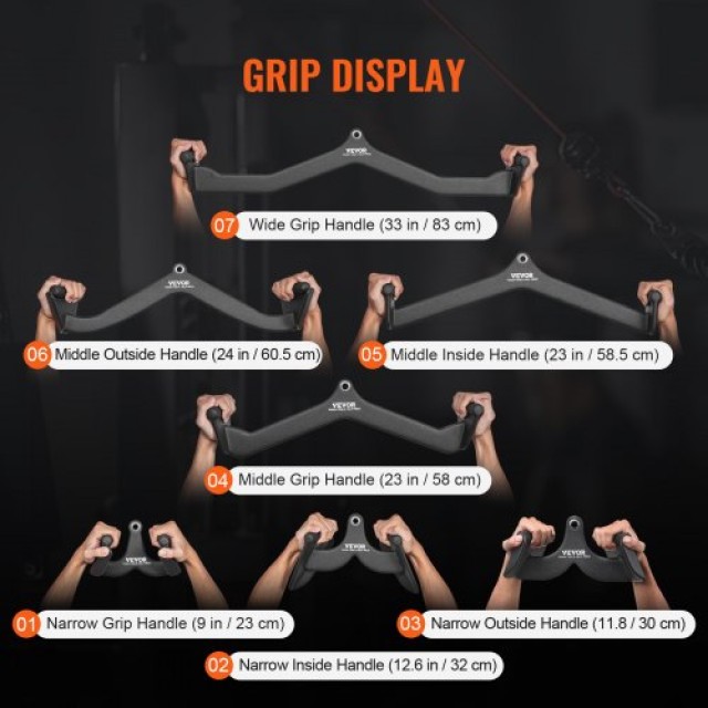 VEVOR Λαβή Μπάρας LAT Pulldown για Οικιακό Γυμναστήριο JSPJVXXLGJJK...