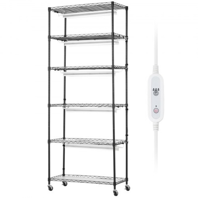 VEVOR  Ράφι Φυτών με Φώτα Ανάπτυξης 6 Επιπέδων 150W 180cm Ύψος GNZW...