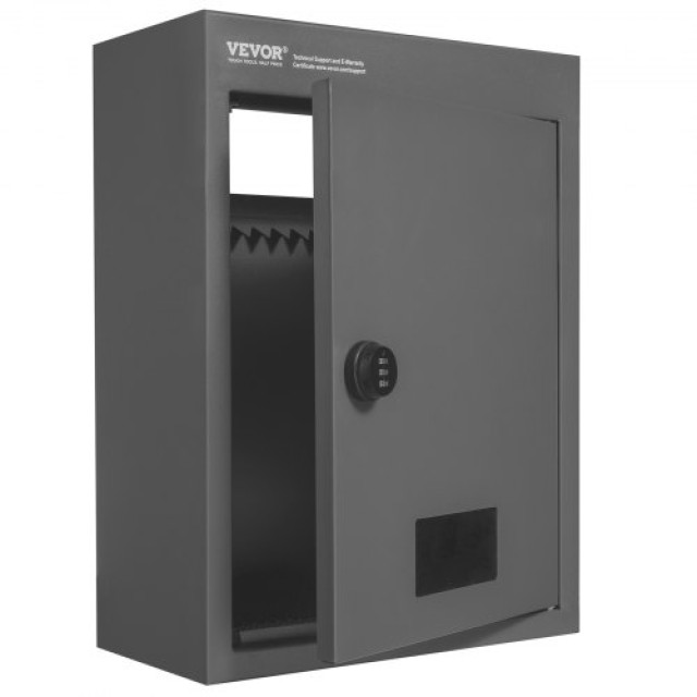 VEVOR Θυρίδα Τοίχου 12.5x6.3x16.9 με Κωδικό Κλείδωμα Σκούρο Γκρι  C...