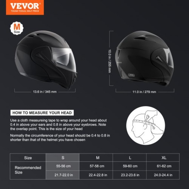 VEVOR Ακάλυπτο Κράνος Μοτοσυκλέτας Μοτοκρός με Bluetooth Μέγεθος S  345 x 279 x 255 mm MTCJMKOZBSMHO4CK7V0