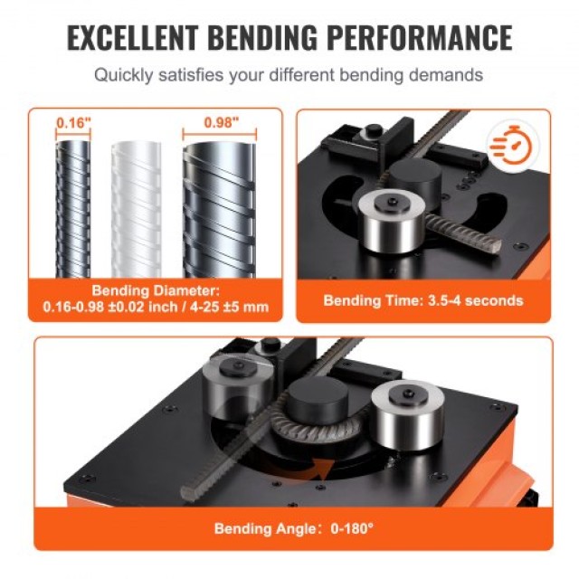 VEVOR  Ηλεκτρική Μηχανή Κάμψης Οπλισμού 1700W 3 Γωνιών έως 25mm TSD... VEVOR  Ηλεκτρική Μηχανή Κάμψης Οπλισμού 1700W 3 Γωνιών έως 25mm TSD...