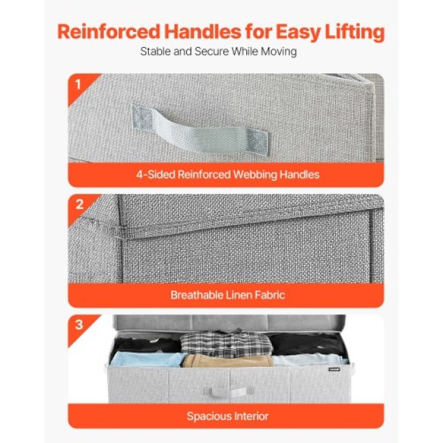 VEVOR 48L Πτυσσόμενο Κουτί Αποθήκευσης Ρούχων κάτω από το Κρεβάτι -...