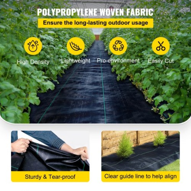 Υφασμάτινο Φράγμα Ζιζανίων VEVOR 6 x 250 FT PP Woven  ZZZP4.1OZ6X250FCBV0