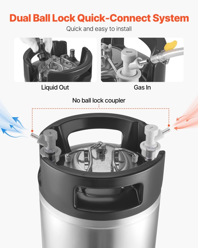 VEVOR 5-Γαλόνι Διπλής Λαβής Κεγ, SUS304, 215x215x630mm, 2 Τεμάχια C... VEVOR 5-Γαλόνι Διπλής Λαβής Κεγ, SUS304, 215x215x630mm, 2 Τεμάχια C...