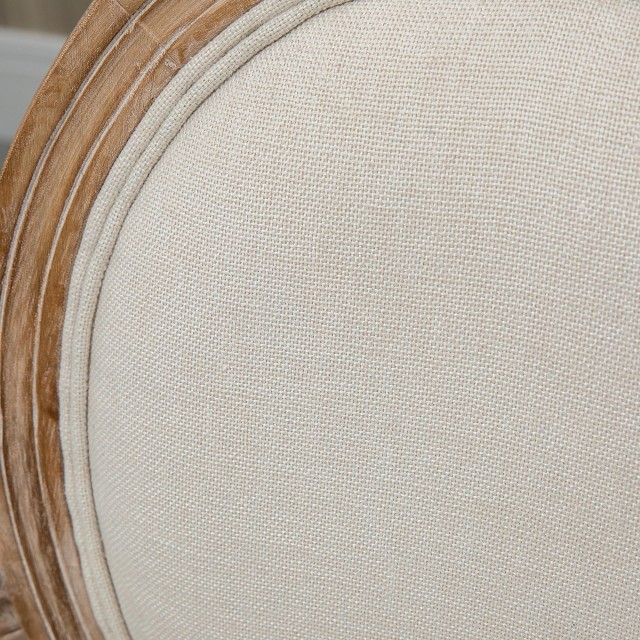 Καρέκλα σαλονιού HOMCOM Classic Style με επένδυση από ύφασμα, 56x54x96cm, Κρεμ Λευκό 835-669