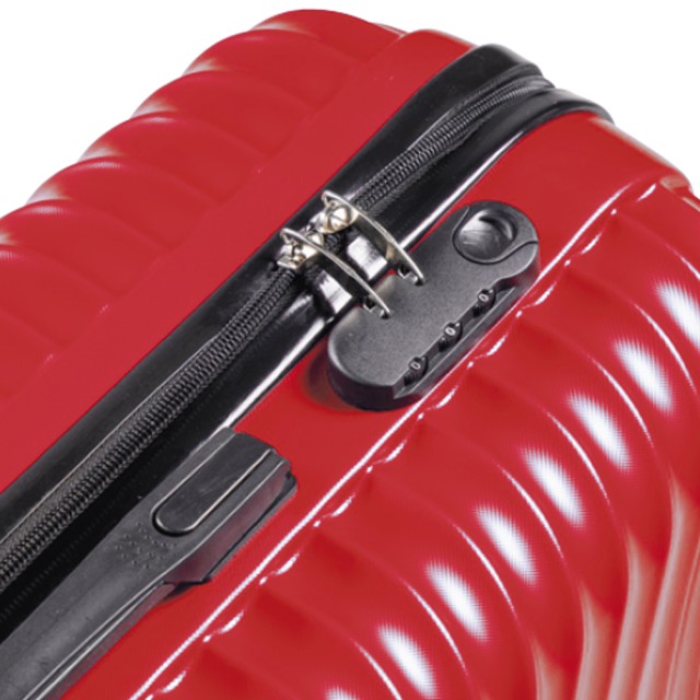 PROVITERA Σκληρή Καμπίνα Βαλίτσα Χειραποσκευής Κόκκινη με Τηλεσκοπι...