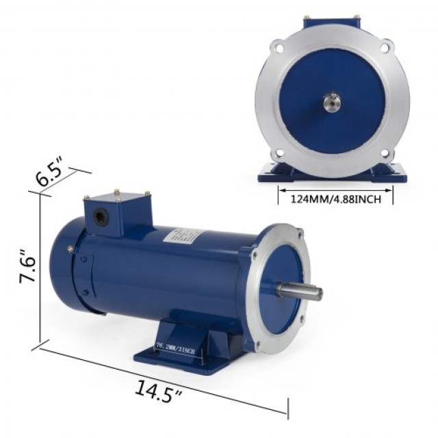 Κινητήρας 12V DC, 1HP, 56C, 1750RPM, TEFC, Μόνιμος Μαγνήτης, Καινούργιος  ZLDJ123ZYT12-1001V0