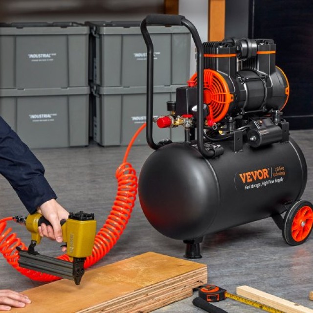 VEVOR Αεροσυμπιεστής 9.3 Γαλόνια 1800W 5.12 CFM@ 90PSI 70 dB Υπερ-Ήσυχος Χωρίς Λάδι  W35L1800W220VAA5GV2