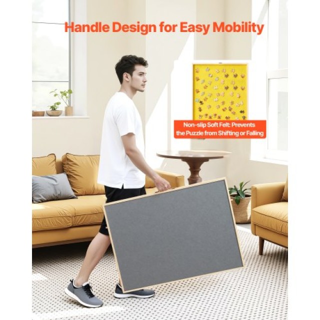 VEVOR Φορητός Ξύλινος Πίνακας Παζλ με Συρτάρια 1500 Κομματιών (86x6...