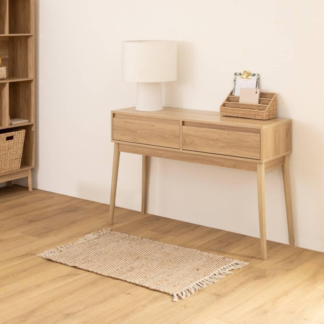 5FIVE Simply smart Κονσόλα Abana με 2 Συρτάρια Soft Close σε Φυσικό...