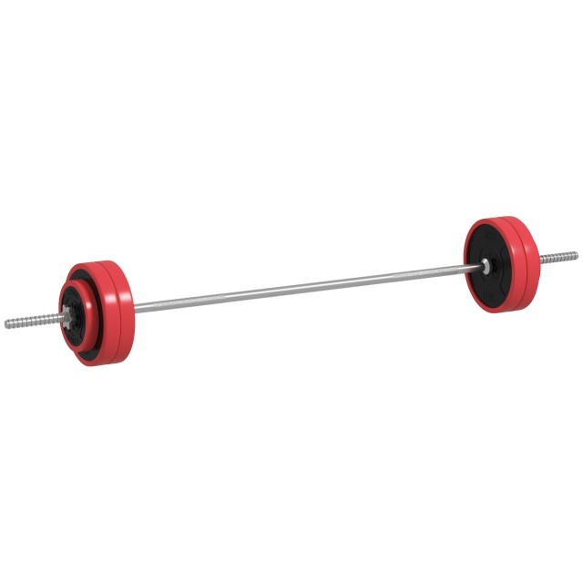 SPORTNOW Σετ Μπάρας και Δίσκων 30kg, 170x26x26cm, Κόκκινο A91-286V00RD