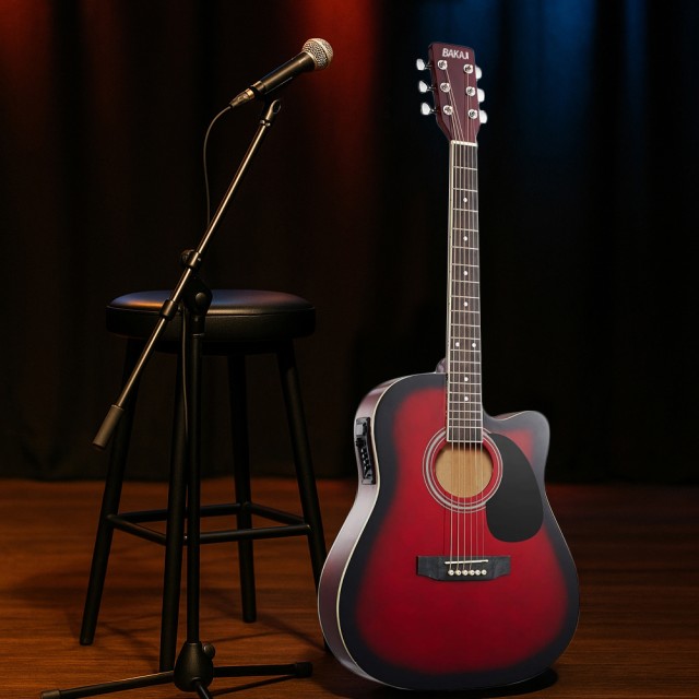 BAKAJI Ηλεκτροακουστική Κιθάρα Slim 41 Redburst με Σετ Χορδών, Πένν... BAKAJI Ηλεκτροακουστική Κιθάρα Slim 41 Redburst με Σετ Χορδών, Πένν...