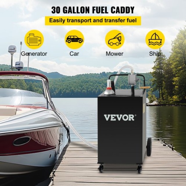 VEVOR Δοχείο Καυσίμου 113L με Αντλία & Ρόδες, Μαύρο  SYJYCBXGGJ430U2HZV0