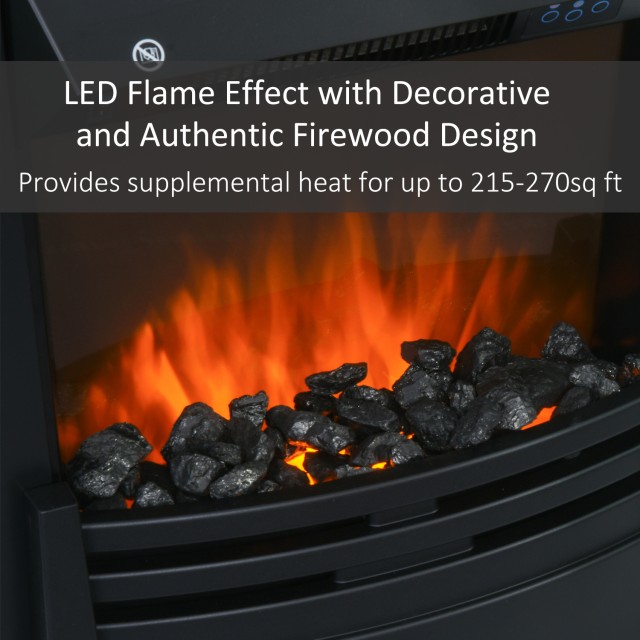 Homcom Electric Fireplace 1000 / 2000W Flame Effect με LED 5 Επιπέδων και Τηλεχειριστήριο 102 x 30 x 95 cm 820-176V90