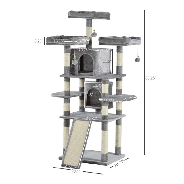 Δέντρο Γάτας - Ονυχοδρόμιο 23.5 x 19.75 x 66.25 PawHut D30-284