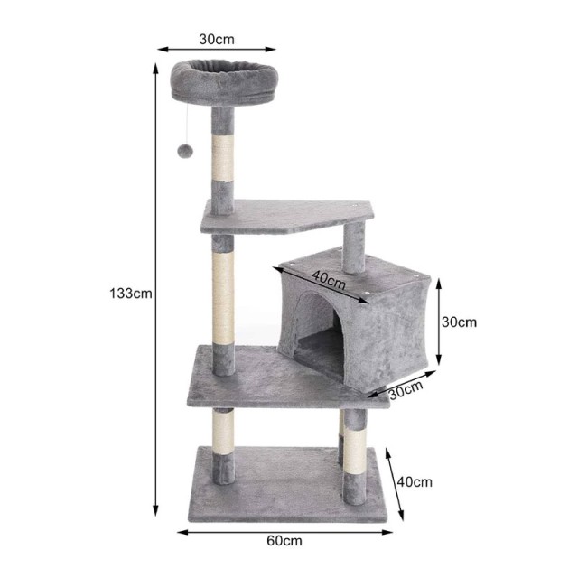 Δέντρο Γάτας - Ονυχοδρόμιο 60 x 40 x 133 cm Bakaji 02814741