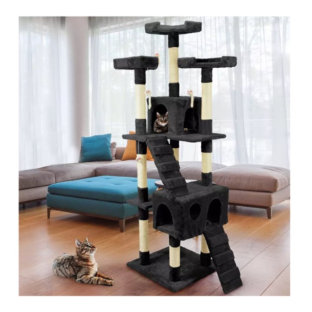 Δέντρο Γάτας - Ονυχοδρόμιο 75 x 62 x 170 cm Χρώματος Μαύρο Wintem P...