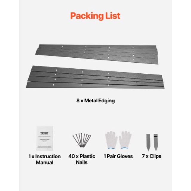 VEVOR Μεταλλικό Περίγραμμα Κήπου 8 Τεμ 72in Ανθεκτικό στη Σκουριά Ε... VEVOR Μεταλλικό Περίγραμμα Κήπου 8 Τεμ 72in Ανθεκτικό στη Σκουριά Ε...