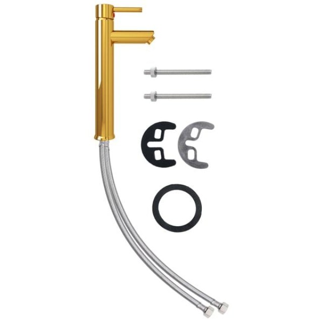 vidaXL Μπαταρία Μπάνιου Αναμεικτική Χρυσή 12 x 30 εκ. 149089 vidaXL Μπαταρία Μπάνιου Αναμεικτική Χρυσή 12 x 30 εκ. 149089