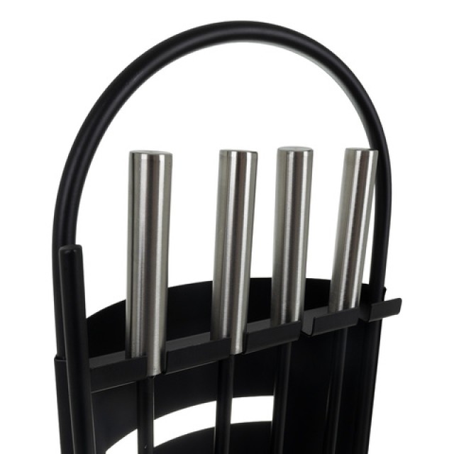 Kaminer Σετ Εργαλείων Τζακιού 5-σε-1 Απόχρωσης Μαύρο 25971