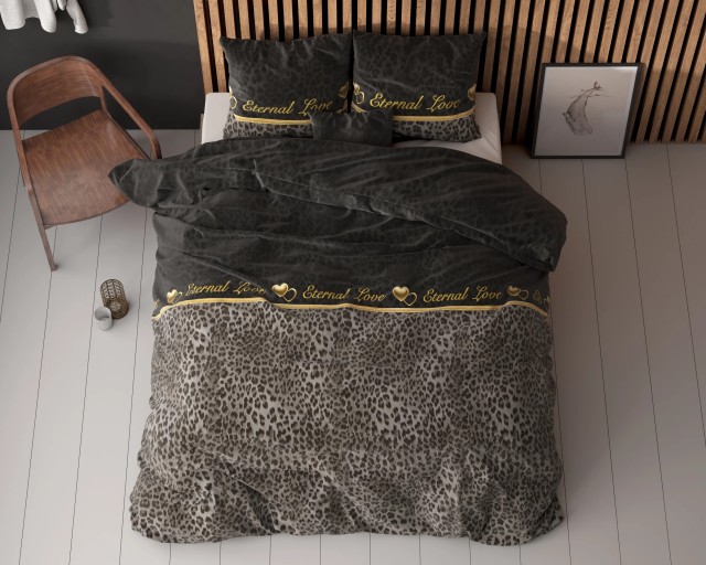 Παπλωματοθήκη  Elegance Eternal Love  200 x 220cm Χρώματος Μαύρο SLEEPTIME 8720578061426