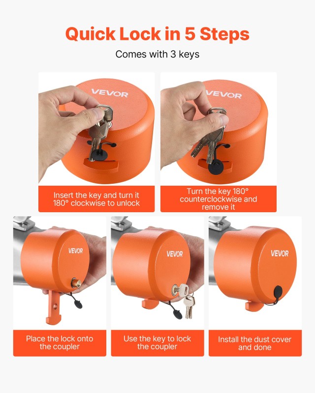 VEVOR Κλείδωμα Τροχόσπιτου για Ευθύ Σύνδεσμο με Μπίλια 1-7/8, 2 & 2... VEVOR Κλείδωμα Τροχόσπιτου για Ευθύ Σύνδεσμο με Μπίλια 1-7/8, 2 & 2...