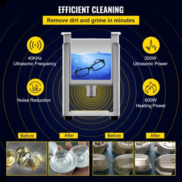 VEVOR 15L Ψηφιακός Υπερηχητικός Καθαριστής 600W 40KHz  QXJ15LCSB-60...