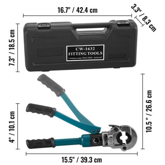 Υδραυλική Πρέσα Σωλήνων VEVOR TH 16-32mm με Σιαγόνες 12T  YGQ16-32000000001V0