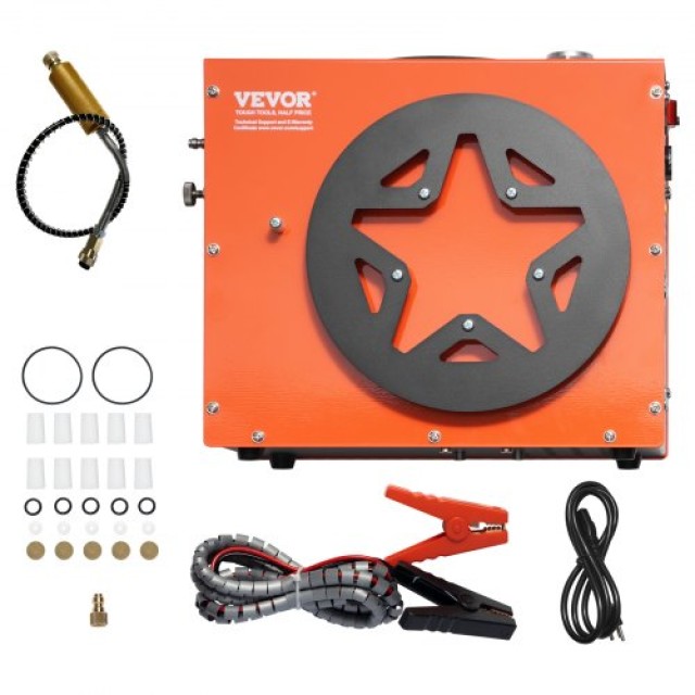 VEVOR Φορητός Συμπιεστής Αέρα PCP, 4500PSI/30Mpa  Συμπιεστής PCP Αεροβόλου QQGYCQJ350WFB61NXV2
