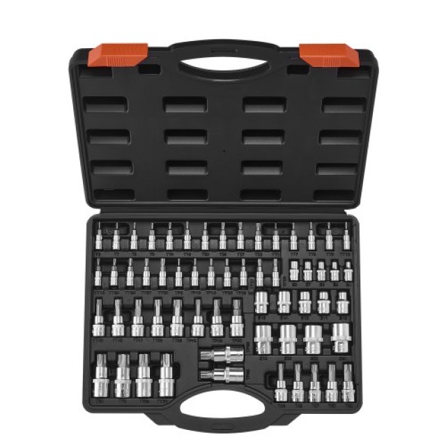VEVOR Σετ Καρυδάκια Torx Εξωτερικά 60 Τεμαχίων S2 Κράμα Χάλυβα Cr-V PTTT143812TOZF3DAV0